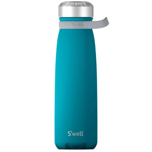 S'well Stainless Steel Traveler With Handle, 40oz, Peacock Blue, Triple Layered Vacuum Insulated Containers Keeps Drinks Cold for 60 Hours and Hot for 20, BPA Free, Easy Carrying On the Go
