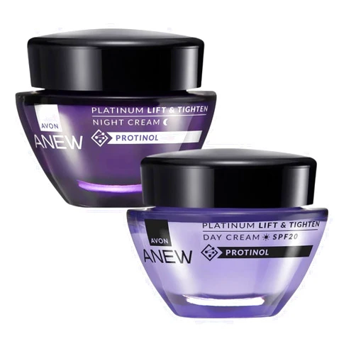 GLOWICTION Anew Platinum Day Cream & Night Cream Anti-Aging Skin Care (Ideal for age 50+) Set of 2