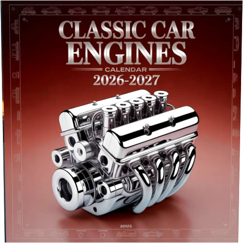 By Louise Huffman (Author) Classic Car Engines calendar 2026-2027: Gleaming intakes, carbs, and V8 thunder under open hoods.