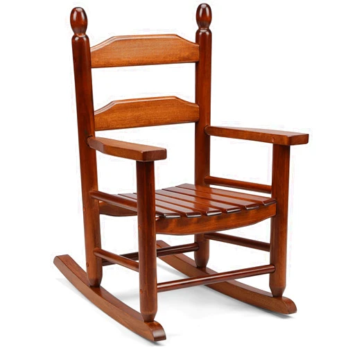 GnL Recsports Child's Wood Porch Rocker - Perfect for Indoor or Outdoor All Weather Rocker for Garden, Lawn, Balcony, Backyard and Patio Use - Suitable for 3-7 Years Old (Natural)