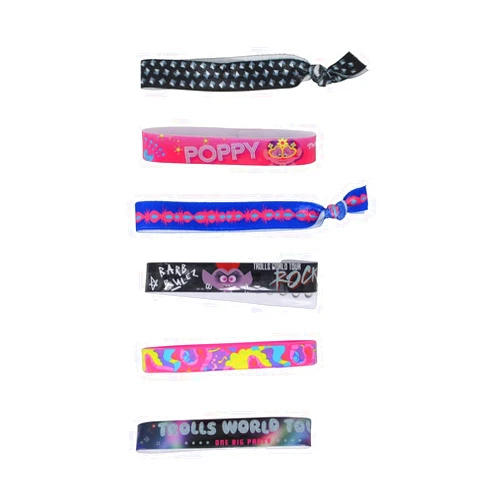 LUV HER Kids' Trolls World Tour Bracelets Set for Kids - Jewelry Kit for Birthday Gifts, Party Favors, Play Accessories - 6 Assorted Colors and Designs, Ages 3 and Up