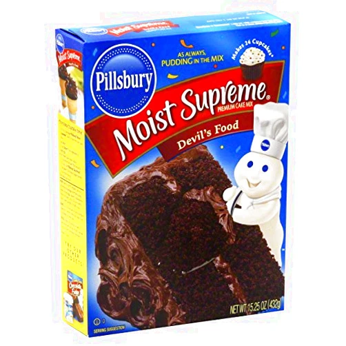 PILLSBURY at The Neighborhood Corner PILLSBURY CAKE MIX MOIST SUPREME DEVIL'S FOOD CHOCOLATE 15.25 OZ