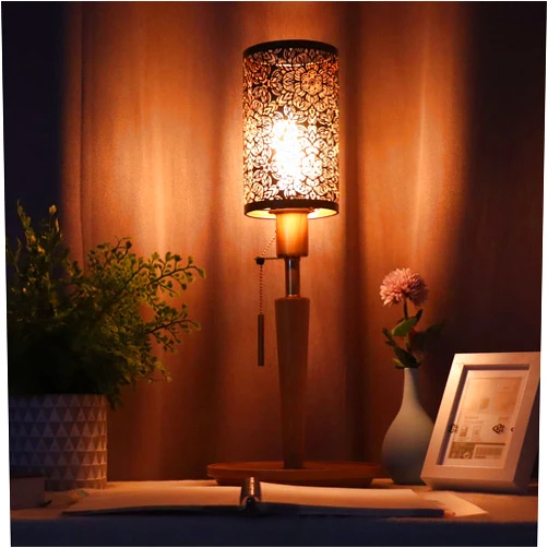 HYWHUYANG Lamp Shade, Hollow Carving Lamp Shade, Metal Cylindrical Circular Lamp Shade, Detachable Decorative Nightstand Lamp, E27 E26 Lamp Shade, Iron Lamp Shade for Table Lamp and Floor Light