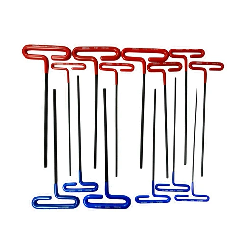 Eklind Tool EKLIND 8pc Inch,Cush Grip Hex T-Key Set,9 inch arm
