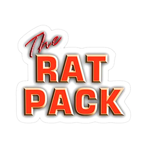 Decals The Rat Pack. Singers, Music, Crooners, Frank Sinatra, Sammy Davis, Dean Martin. Stack, on Black. Sticker - Sticker Graphic - Auto, Wall, Laptop, Cell, Truck Sticker for Windows, Cars, Trucks