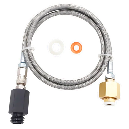 VaVoger Upgrade Soda Machine Co2 Adapter Hose with High Pressure 60in Stainless Steel Hose,CGA320 to TR21-4 Carbonated Water Soda Maker Co2 Fill Kit Compatible with OneTouch/Jet/Aqua Fizz Soda Maker