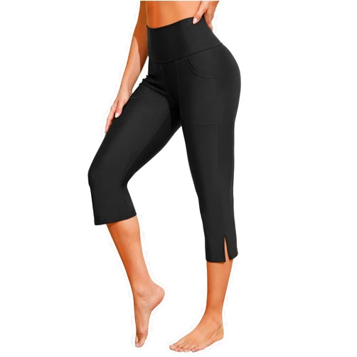 ATTRACO Womens Swim Capri Pants - Capri Swim Leggings for Women
