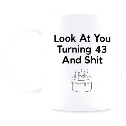 Shefine 43rd Birthday Gifts for Women - 1976 Birthday Gifts for Women, 43 Years Old Birthday Gifts Coffee Mug for Mom, Wife, Friend, Sister, Her, Colleague, Coworker - 11oz