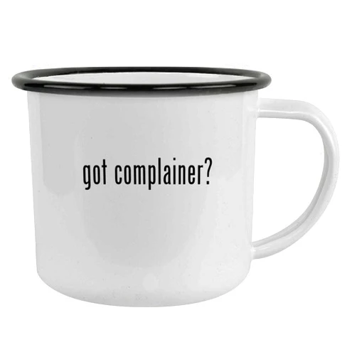 Molandra Products got complainer? - 12oz Camping Mug Stainless Steel, Black