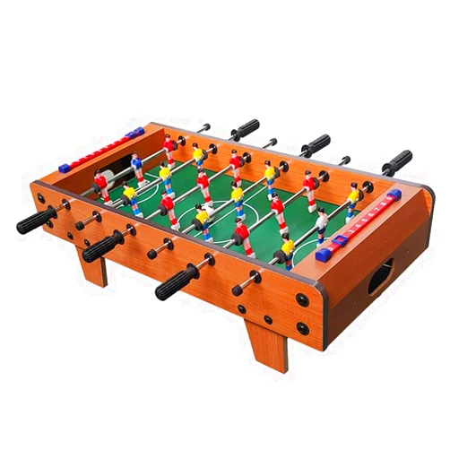 OmptOn 19.7in Foosball Table, Portable Tabletop Soccer Game w/ 2 Footballs, Keepers for Family Night, Game Room, Arcades, Bars, Parties, Wooden Football Game Set for Adults & Kids