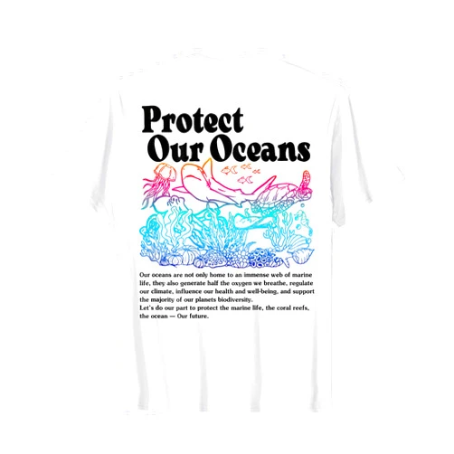 Protect Our Oceans Save The Ocean Gifts Tees Protect Our Oceans Save Earth World Ocean Day 2023 On Back T-Shirt