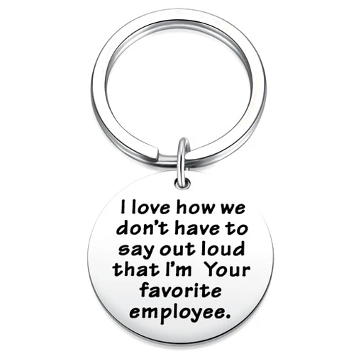 Ralukiia I'm Your Favorite Employe Keychain, Funny Boss's Day Gifts for Boss, Boss Gag Gift, Office Party Idea for Bosses, Leader Gift, Supervisor gift, Boss Leaving Gift