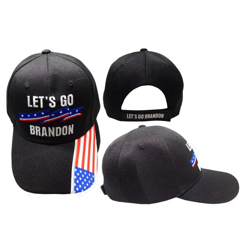Trade Winds Let's Go Brandon Patriotic Ribbon USA Flag On Bill