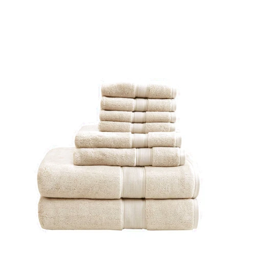 Madison Park Signature 800GSM 100% Cotton Luxury Turkish Bath Towels ,Oversized Linen Cotton Bath Towel Sets , 8-Piece Include 2 Bath Towels, 2 Hand Towels & 4 Wash Towels , Natural