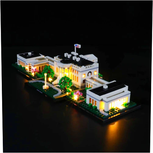 GEAMENT LED Light Kit for The White House - Compatible with Lego Architecture Collection 21054 Building Blocks Model (Model Set Not Included)