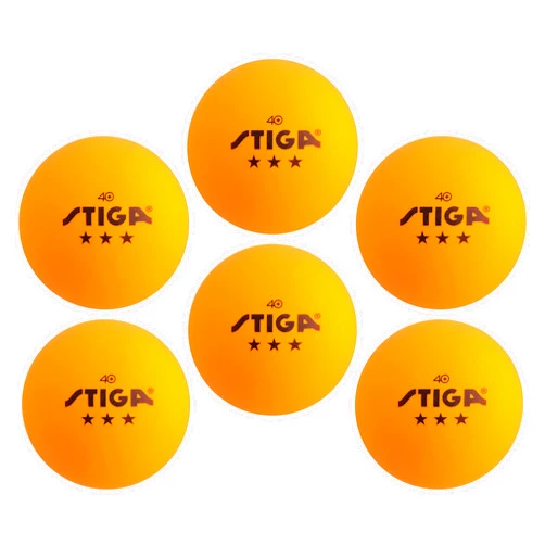 STIGA Tournament-Quality 3-Star Ping Pong Balls – Official Size and 40mm Weight – Ultimate Durability and High-Performance Table Tennis Balls – 6 Pack (Orange) - for Indoor/Outdoor Ping Pong Tables