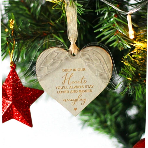 HONOCOOLS Memorial Wooden Hanging Christmas Ornament for Loved Ones (OCM011)