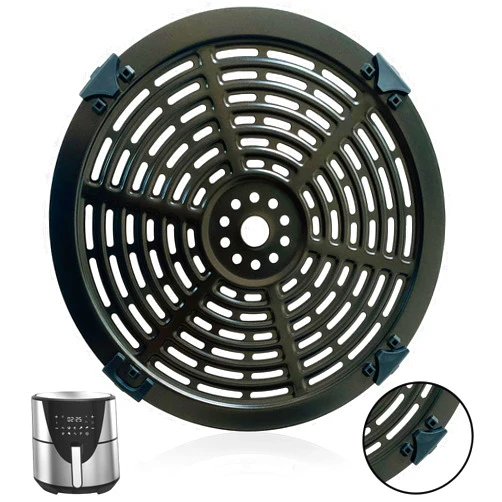 Jbliuic Round Air Fryer Grill Plate for Bella Pro Series 8QT Digital Air Fryers, Upgraded Air Fryer Grill Pan Crisper Plate Tray Insert Grate Rack Grid Shelf for 8QT Bella Air Fryer, Dishwasher Safe