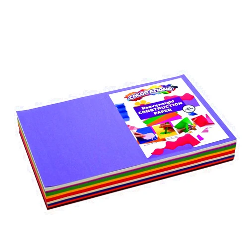 Colorations Construction Paper Pack, 10 Assorted Colors, 12 inches x 18 inches, 300 sheets, heavyweight construction paper, crafts, art, kids art, painting, coloring, drawing, creating, arts and crafts