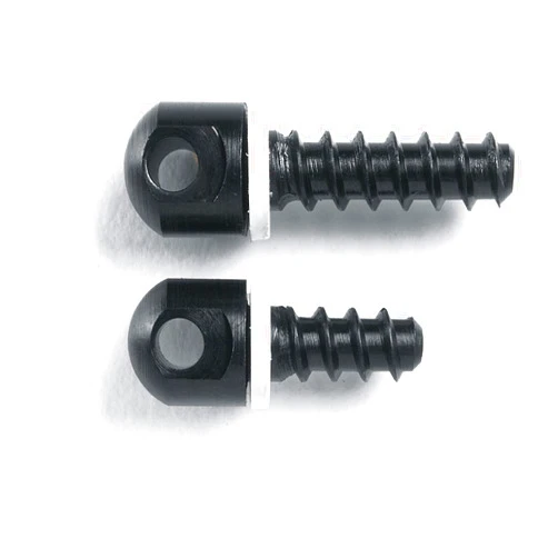 Uncle Mike's 115 RGS Sling Swivel Wood Screw Set, One each 1/2-Inch and 3/4-Inch Screws, Black, Model:25200
