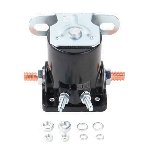 AFEISOL Hot Rod Starter Relay Solenoid 12V 4-Terminal Heavy Duty SW3 Compatible with 1956-up Ford Truck Starter Replaces B-6A-11450A C6AF C7AF C3912 C9AF D2AF11450AA 50-430 (Black)