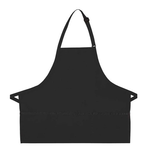PELLC Black Three Pocket Bib Apron Adjustable Neck Presented by Paynter Enterprises LLC MADE IN USA