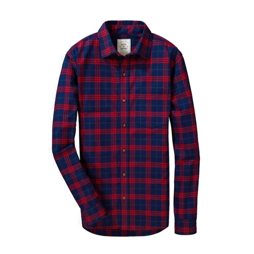 Hope & Henry Men's Brushed Cotton Flannel Button Down Shirt