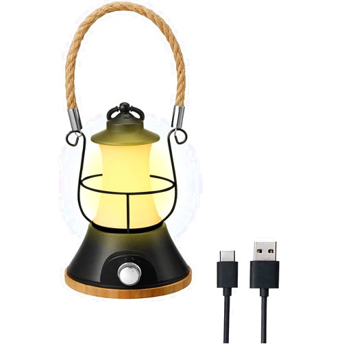 Faung LED Camping Lantern Rechargeable Dimmable, Cute Handheld Portable Lanterns for Kids, 4000mAh Battery Powered Retro Camping Lights, Waterproof Emergency Lamp for Power Outage, Hurricane, Hiking (Black)