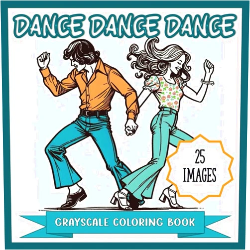 CLH Designs,CL Hendricks Dance Dance Dance Grayscale Coloring Book