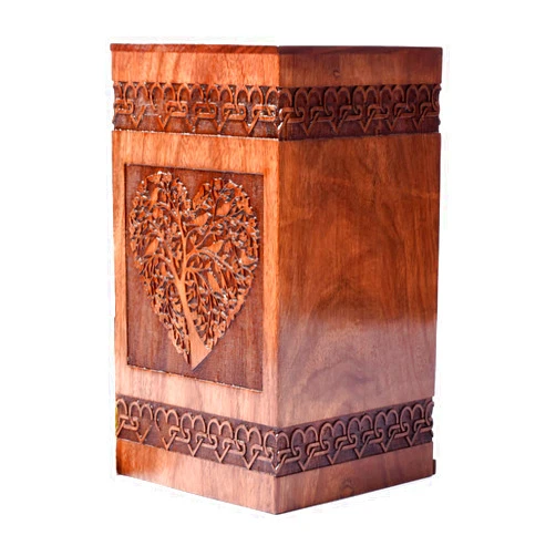Tamanna crafts Rosewood Urn for Human Ashes - Tree of Life Wooden Box - Personalized Cremation Urn for Ashes Handcrafted Large Wooden Urn Box (L(11.25X6.25-'') 250CU), MOO09