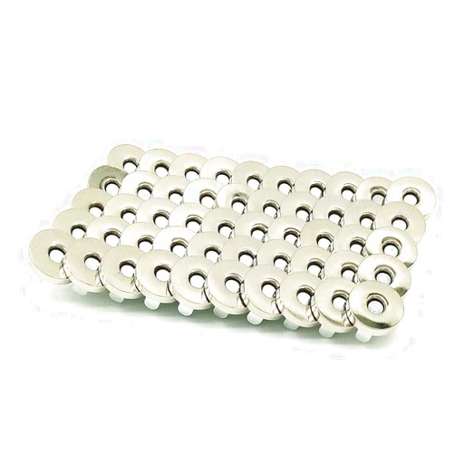 Vafon 50 Sets 18mm Magnetic Purse Snap Clasps Button/Great for Closure Purse Handbag Clothes Sewing Craft Silver