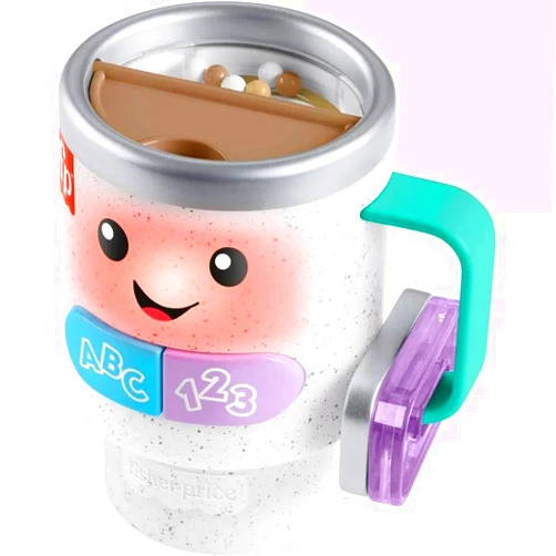Fisher-Price Baby & Toddler Toy Laugh & Learn Coffee Mug Musical Activity with Lights & Educational Songs for Infants Ages 6+ Months