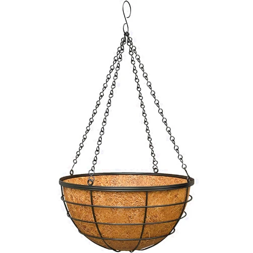 Panacea 81435 Modern Farmhouse Hanging Basket, Black, 14