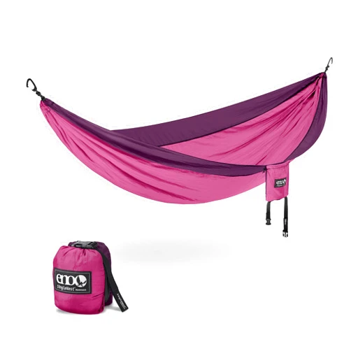 ENO SingleNest Hammock - Lightweight, 1 Person Portable Hammock - for Camping, Hiking, Backpacking, Travel, a Festival, or The Beach - Berry/Plum