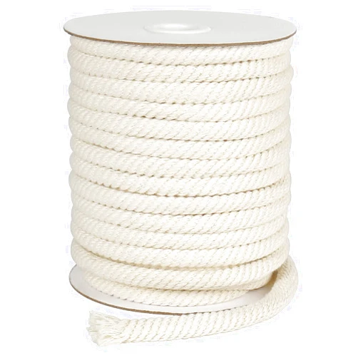Tenn Well 8mm Cotton Rope, 66 Feet Braided Cotton Cord, Multi-Purpose Rope for Macrame Knotting, Wall Hangings, Clothes Lines, Drawstings and DIY Crafts (Beige)