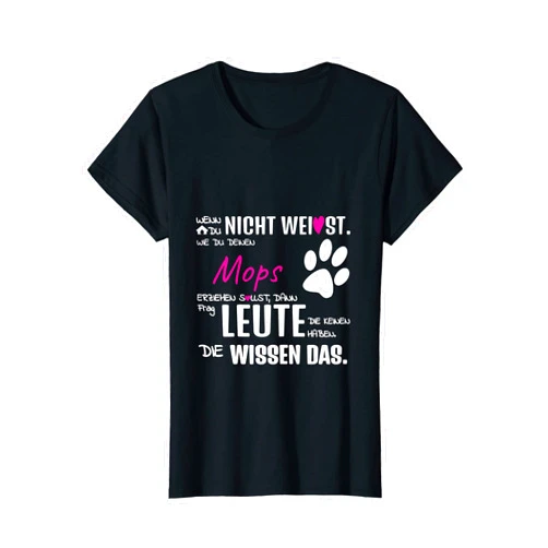 Hundesport Hundeplatz - Lustige Sprüche Damen Mode Pug Cheeky Dog Saying Gift Dog Fashion Pink Ladies T-Shirt