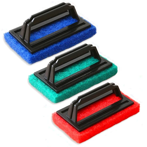 Anranmm 3 Pack Hand-Held Pool Scrub Brush Swimming Pool Brush Scrubbing Scouring Sponge Pad for Cleaning Pool Walls, Tiles, Floors & Steps - Surface Cleaning Scrubber for Kitchen, Bathroom Tub & Spas