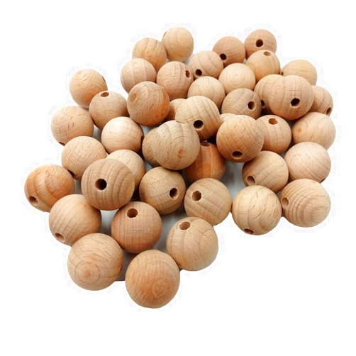 ARAKIERST Natural Wood Round Pearl 12mm Handmade Beech Wooden Loose Bead for DIY Necklace Bracelet Jewelry Making Accessory