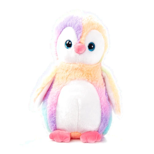 The Petting Zoo Penguin Stuffed Animal Plushie, Ombrez Animals, Rainbow Penguin Plush Toy 9 inches