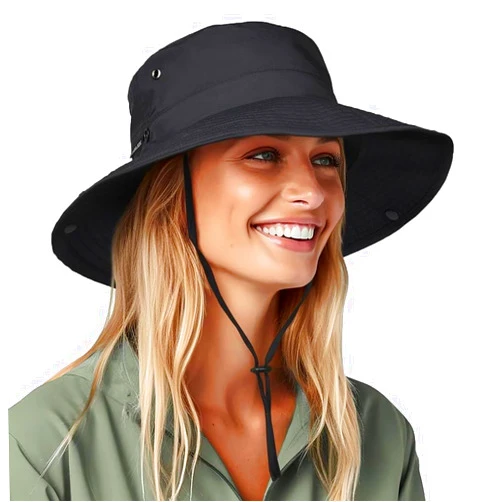 FURTALK Sun Hats for Women Ponytail UV Protection Summer Hat Wide Brim Packable UPF50 Cowboy Hat Hiking Fishing Hats
