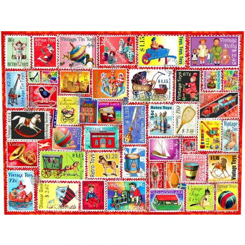 Ceaco 1500 Piece Vintage Toys Jigsaw Puzzle, Kids and Adults