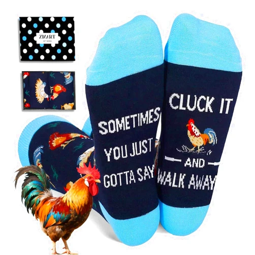 Zmart Funny Socks for Women Men - Chicken Turkey Silly Goose Gifts for Teens