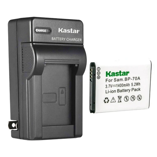 Kastar 1-Pack BP-70A Battery and AC Wall Charger Replacement for Samsung ES78, ES80, ES81, ES90, ES91, ES95, ES96, ES99, MV800, PL100, PL101, PL120, PL121, PL170, PL171, PL20, PL200, PL201 Camera