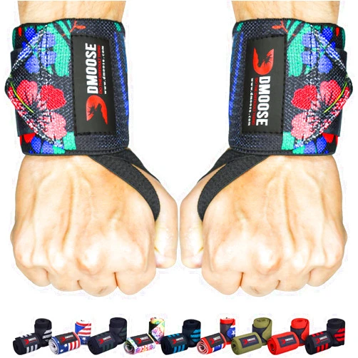 DMoose Fitness DMoose Wrist Wraps, Avoid Injury and Maximize Grip with Thumb Loop, 18