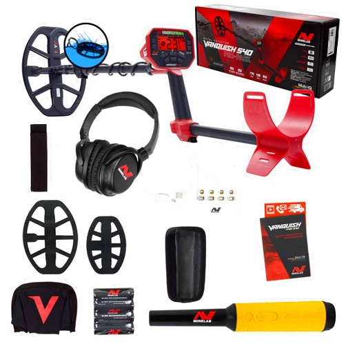 Minelab Vanquish 540 Pro Pack Detector with 2 Coils and Pro-Find 35 Pinpointer