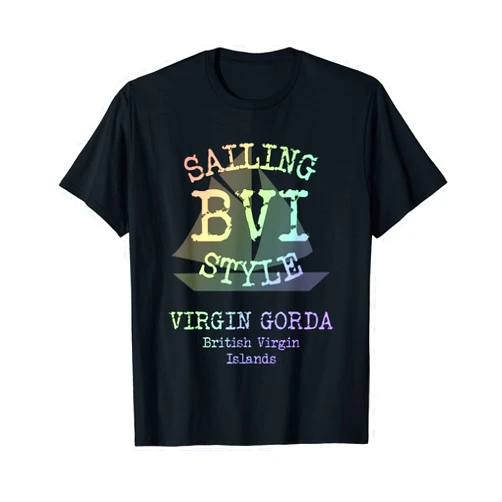 Caribbean Sail Spring Break Shirt British Virgin Islands Sailing Shirt for Caribbean Beach