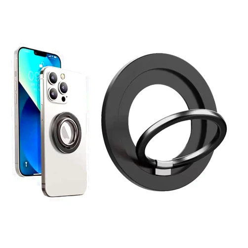 Hosann Century Magnetic Mobile Phone Ring Holder, 360° Adjustable Finger Ring Grip and Stand for iPhone 15 14 13 12 Series Accessories