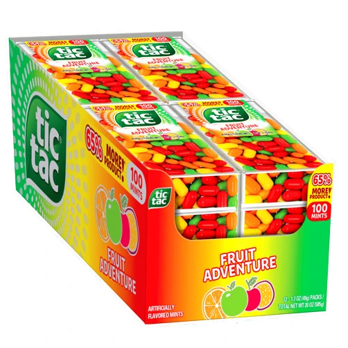 Tic Tac Fruit Adventure Mints, Bulk 12 Pack, On-The-Go Refreshment, 1.7 oz Each
