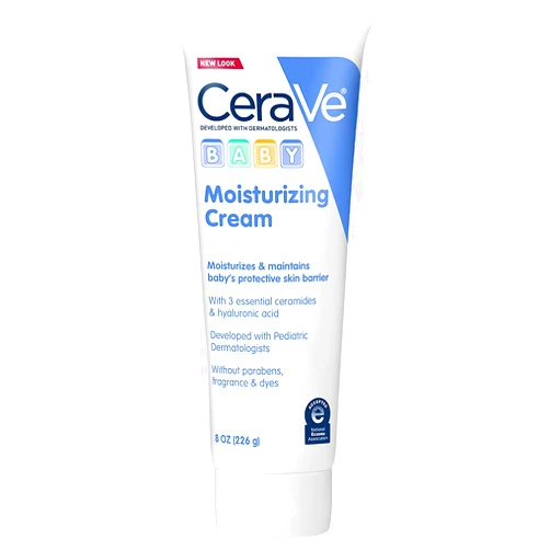 CeraVe Baby Cream | Gentle Moisturizing Cream with Hyaluronic Acid | Paraben, Phthalate, & Fragrance Free | 8 Ounce