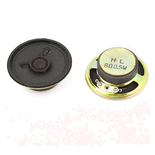 uxcell 2 Pcs 0.5W 8Ohm 50mm Metal Shell Magnet Electronic Speaker Loudspeaker